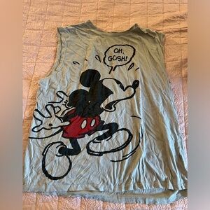 Disney Oh Gosh Mickey No Sleeve Shirt Large